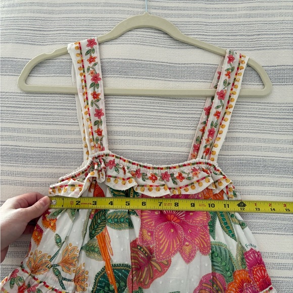 Farm Rio Macaw Bloom ruffle dress size small - Picture 9 of 11
